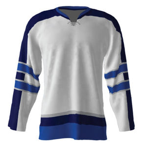 Jersey de Hockey sobre Hielo Personalizado y Auténtico para Hombre, Sublimado, Antibacterial, Cuello en V, para Prácticas de Equipo - Product Image 1