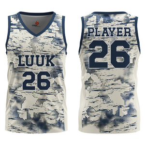 Camiseta de Baloncesto sin Mangas con Cuello en V, Talla Grande, Transpirable, que Absorbe la Humedad, con Logotipo Frontal Personalizado LUUK - Product Image 4