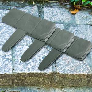 20-Piece Cobbled Stone Effect <b>Plastic</b> <b>Garden</b> Lawn Border <b>Edging</b> Hand Edgers for Lawn & <b>Garden</b> Bordering - Product Image 2