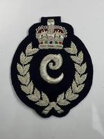 Écusson personnalisé brodé à la main en fil de bullion, monogramme 3D, lettre alphabet en fil d'or, couronne, badge de luxe, mode, thermocollant