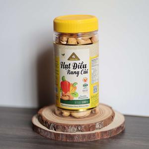 Noix de cajou grillées W180 220g en pot avec couvercle jaune - Goût beurré et salé unique, Dong Phu Vietnam, biologique, premium, certifié ISO, prêt à consommer - Product Image 3