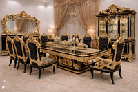 Table à manger en teck de qualité supérieure pour 8 personnes, design moderne et luxueux, mandapam de mariage indien du Sud de la Ceylan