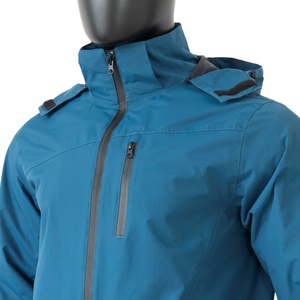 Veste coupe-vent unisexe d'hiver à la mode avec fermeture boutonnée recouverte, service OEM, toile 100% nylon, logo sur le devant - Product Image 6