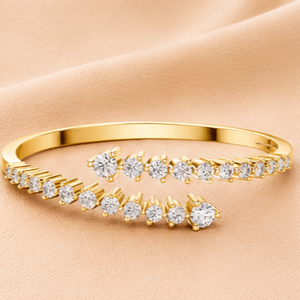 Pulsera de Diamantes Chapada en Oro Rosa de 14 Quilates, Corte Brillante, Diamantes Naturales, Estilo Moderno, Regalo de Joyería para Boda, VVS1-VVS2 - Product Image 5