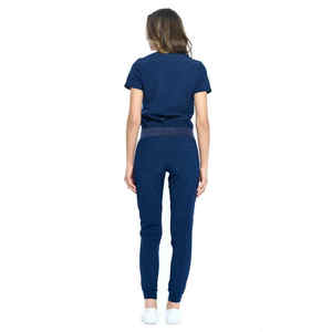 Ensemble d'uniformes médicaux pour femmes, très extensibles, col en V, pantalon de jogging, pour hôpital, clinique, salon de beauté, vêtements de travail - Product Image 6