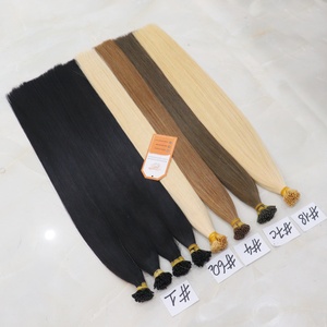 Extensiones de cabello Remy vietnamita virgen 100%, cutícula de trama única alineada, larga vida útil, estilos de Punta I de alta calidad - Product Image 2