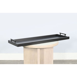 Plateau de service coulissant Art Déco moderne de luxe, en bois d'acacia véritable, fait main, écologique, pour thé et café – Vente chaude - Product Image 3