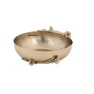 Bol de service artisanal en aluminium pour la salle à manger et la décoration de la cuisine, élégant bol en métal pour salades, collations, fruits - Product Image 5