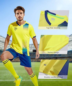 Ensembles d'uniformes de football pour hommes adultes, haute qualité, couleur personnalisée, légers, respirants, avec chaussettes, best-seller, prix bas - Product Image 3