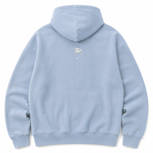 เสื้อฮู้ดดี้ผู้ชายสีฟ้าอ่อนทรงโอเวอร์ไซส์ ผ้าฟลีซ ทรงปกติ มีกระเป๋า ดีไซน์ลำลอง เหมาะสำหรับใส่ในฤดูหนาว เป็นมิตรกับสิ่งแวดล้อม กันน้ำ - Product Image 2