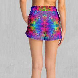 Shorts de sport OEM pour femmes, sublimés, à compression, pour la course, le yoga et l'entraînement estival, avec effet froncé aux fesses, style cycliste moulant - Product Image 2