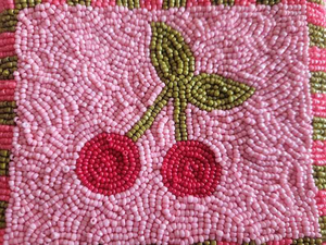 Handmade Classic Beaded Silor Moon Coin <b>Purse</b> Customizable Colors Sizes Letterpress Printed <b>Cute</b> Fruit Design Travel-Friendly - Product Image 4