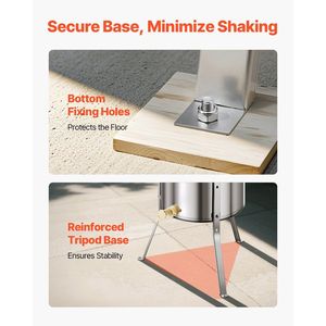 Extractor de miel Manual de acero inoxidable, Marco 4/6, panal de apicultura, Spinner, máquina de procesamiento de miel - Product Image 4