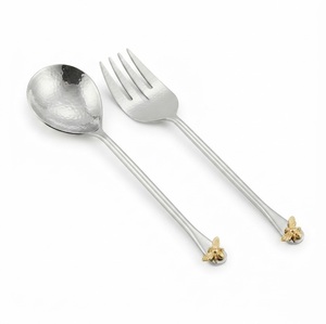 Luxury Gold Stainless Steel Christmas Tree <b>Salad</b> Server Set Tableware Serving Spoons & Fork For Home Dining Decoration - Product Image 5