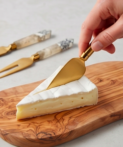 Golden <b>Cheese</b> <b>Knife</b> <b>Set</b> With stone Handle Metal Blade Dishwasher Safe Ideal For Kitchen And Parties Home And Cafe Use - Product Image 6