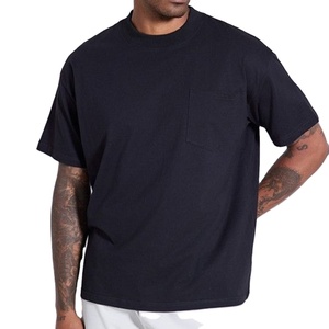 Camiseta Deportiva Americana de Gran Tamaño para Hombre, Camiseta de Algodón de Manga Corta para Hombre, Simple, Informal, Holgada, Personalizable, Negra - Product Image 1