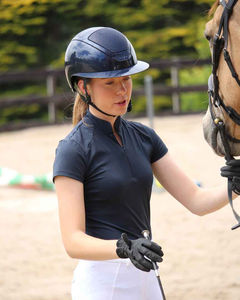 Hauts d'équitation pour femmes sur mesure OEM, manches courtes, respirants, légers, professionnels, hauts/chemises d'équitation - Product Image 2