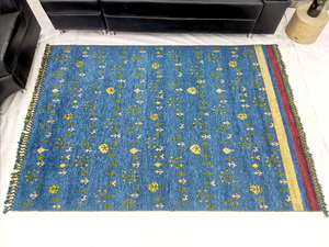 Alfombra Kilim de Lana de Primera Calidad, Hecha a Mano, Pelo Medio, de la Colección Ocean Art, Ecológica, Lavable, Tamaño Personalizable, para Oración - Product Image 6