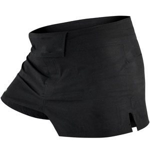 Shorts tissés noirs à taille haute pour hommes, couleur unie, avec poches, style décontracté, taille élastique, longueur courte - Product Image 4