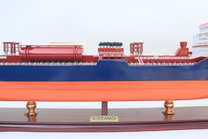 Modèle de navire commercial ALGOCANADA en bois artisanal, navire de cargaison canadien, pour collection de cadeaux d'affaires internationaux et décoration - Product Image 6