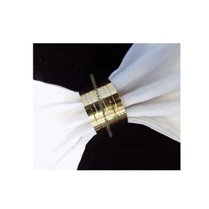 Vente en gros porte-rond de serviette en métal doré au meilleur prix décoration de vaisselle pour restaurants et mariages du fournisseur - Product Image 2