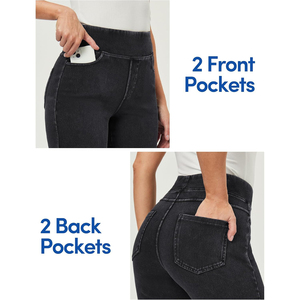 Shorts de Mezclilla Oscuros de Cintura Alta con Bolsillos, Transpirables, Casuales, para Verano, Ropa de Mujer, Precio de Fábrica OEM 2026, ODM - Product Image 3