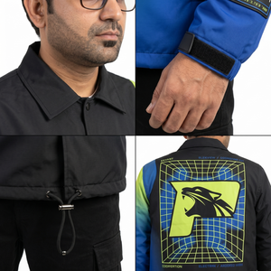 Veste Coach Homme Personnalisée en Nylon – Coupe Varsity Résistante à l'Eau, Coupe Oversize, Imprimé Graphique Haute Densité, Vêtement d'Extérieur Streetwear - Product Image 4