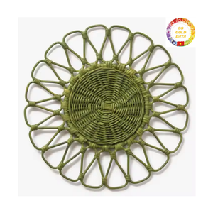 Rattan Placemat | Bohemian Style | Handwoven <b>Table</b> <b>Mat</b> | Wedding Hotel Use | OEM Vietnam - Product Image 2