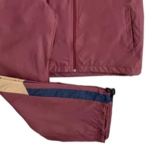 Online Fashion Men <b>Retro</b> Colorblock Hooded <b>Tracksuit</b> Windproof Street Style Jacket and Pants Set Casual Outdoor Sportswear - Product Image 4