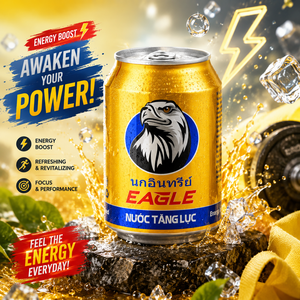 Bebida Energética Eagle Sin Azúcar, Baja en Carbohidratos, Bebida Carbonatada en Botella PET, Marca Privada OEM, Vietnam, Certificación ISO, HACCP, HALAL - Product Image 3