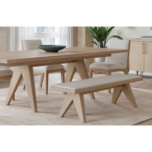 Tabouret ou pouf élégant pour la décoration intérieure, banc rembourré en gingembre et lin naturel - Product Image 3