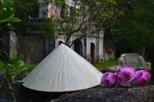 Sombrero cónico vietnamita hecho a mano y ecológico para regalo de recuerdo - Product Image 6