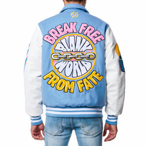 เสื้อแจ็คเก็ตวาร์ซิตี้ขนสัตว์ผู้ชาย คอปกแบบปกติ ดีไซน์เรียบง่าย สำหรับฤดูหนาว สไตล์สตรีทแวร์ ขายดี เสื้อผ้าลำลอง กันน้ำ ผ้าแคนวาส - Product Image 4