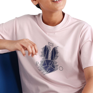 เสื้อยืดเด็กผู้ชาย RIOLEAF พรีเมียม ผ้าถักนิตติ้ง 100% ออร์แกนิคคอตตอน คอกลม เป็นมิตรต่อสิ่งแวดล้อม พิมพ์ลายตามสั่ง แขนสั้น สำหรับฤดูร้อน น้ำหนัก 220 กรัม - Product Image 3