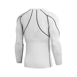T-shirt de sport à manches longues pour homme, impression sublimée personnalisée, compression, séchage rapide, fitness, gym, rashguard. - Product Image 2