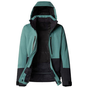 Men's <b>Waterproof</b> Hooded Ski Jacket Color Blocking Stand Collar Zipper Sporty <b>Winter</b> <b>Coat</b> - Product Image 2