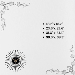 Horloge murale ronde noire élégante pour salon et couloir, crée un élément central saisissant et un style mural raffiné, en provenance d'Inde. - Product Image 4