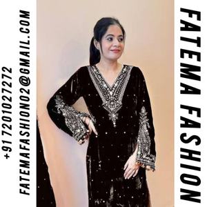 Fatema Fashion, prêt-à-porter, lavable en machine, velours lourd de créateur, broderie, séquence, travail de moti, salwar indien pour femmes, tenue de soirée - Product Image 2