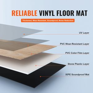 Piastrelle in Vinile a Incastro 48x7.3 Pollici, 10 Pezzi, Spessore 5.5mm, Effetto Legno Naturale, Fai-da-Te, Spessore 8mm per Cucina - Product Image 4