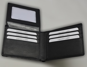<b>Men's</b> Genuine Leather Slim Bifold <b>Wallet</b> Minimalist Design Short Fold Closure Daily Use - Product Image 5