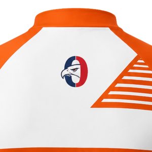 Orange <b>White</b> Custom <b>Cycling</b> <b>Jersey</b> Shorts Set Short Sleeve Full Zip Breathable Padded Bicycle Racing Team Training Sportswear - Product Image 4