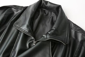 Chaqueta de Motociclista de Cuero Genuino Tejido para Mujer, Logotipo Personalizado, Ropa de Invierno Transpirable, Servicio OEM, Proveedor Mayorista - Product Image 3