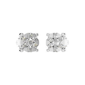 Pendientes de tuerca de diamante natural de corte de lujo 14K 18K oro sólido amarillo Rosa oro blanco joyería fina para ocasiones de regalo al por mayor - Product Image 4