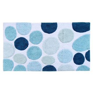 Alfombra de Baño Moderna con Diseño de Puntos, de Algodón, con Estampado de Flocado, Antideslizante, Rectangular, Reversible, Lavable, para Uso en el Hogar, Oficina y Hotel - Product Image 1