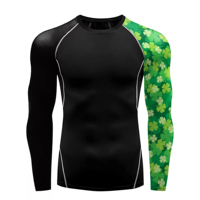 Maillots de compression Rashguard MMA en gros, impression numérique personnalisée, respirants, séchage rapide, antibactériens, Spandex/Polyester