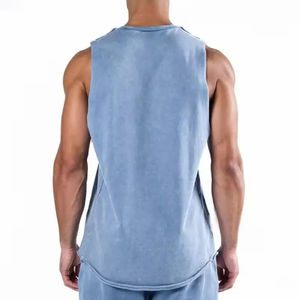 Customized Men's Tank Top for <b>Running</b> & Fitness-Eco-Friendly Spandex/Polyester <b>Machine</b> Embroidery High Quality Gym Wear - Product Image 6