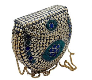 Bolso de Mano de Metal con Cadena Decorativa, Estilo Bohemio, de Alta Calidad al Mejor Precio, para Mujer, para Bodas - Product Image 1