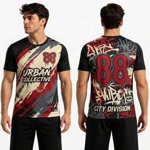 Camiseta Deportiva de Poliéster Sublimado, Estilo Urbano, Duradera, de Secado Rápido, Transpirable, para Deportes de Alto Rendimiento - Product Image 1