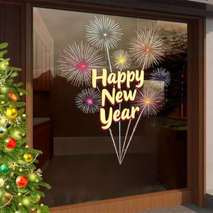 Autocollant transparent en PVC pour fenêtre, impression UV personnalisée, autocollant adhésif pour vitrine de magasin, café, restaurant - Product Image 4