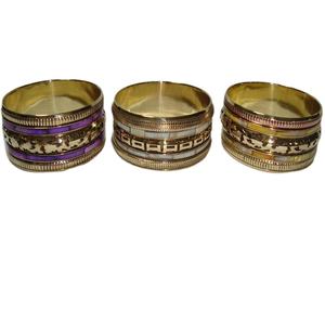 Bracelets traditionnels indiens en plaqué or de Style rajasthane pour les fêtes de mariage - Product Image 1